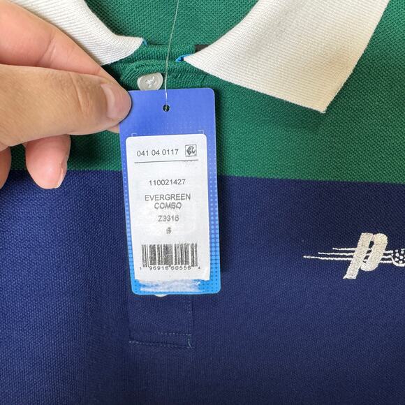 Prince Mens Striped Polo Shirt‎ Size S Multi-Color Sporty Casual Collared - Picture 4 of 7